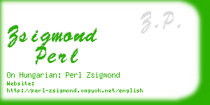 zsigmond perl business card